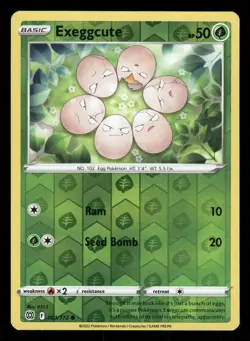 Exeggcute 001/172 Common Brilliant Stars Pokemon Reverse Holo NM/M - Image 1