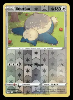 Snorlax 206/264 Common Fusion Strike Pokemon Reverse Holo NM/M - Image 1