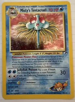 Pokemon TCG Misty's Tentacruel 10/132 Gym Heroes Holo Rare English - Image 1