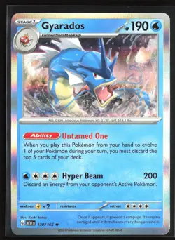 Pokemon TCG - Gyarados Holo Rare SV: Scarlet & Violet 151 130/165 NM - Image 1