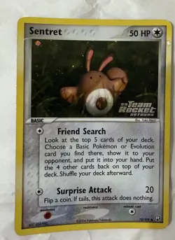 Sentret [Reverse Holo] #75 Pokemon Team Rocket Returns - Image 2