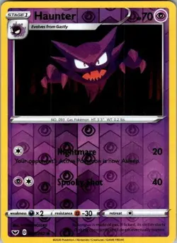 Haunter 084/202 Sword & Shield Pokemon Reverse Holo Near Mint - Image 1