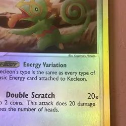 2003 Pokemon TCG Kecleon EX Sandstorm 18/100 Reverse Holo Rare - Image 4