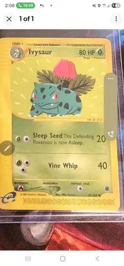Pokemon TCG Ivysaur Expedition Base Set Uncommon Regular 082/165 80 HP - Image 1