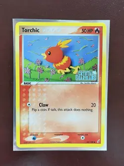 Pokemon Torchic Crystal Guardians 65/100 Reverse Holo Stamped LP-NM - Image 1