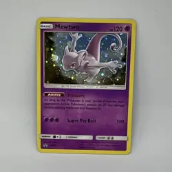 Pokemon TCG Mewtwo SM77 Sm Promo Basic Holo EN 2017 Super Psy Bolt - Image 1