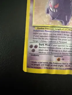 Pokemon Gengar 5/62 fossil holo Rare 80HP DMG - Image 4