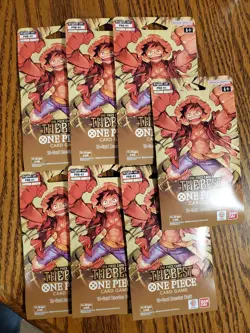 One Piece Sleeved Premium Booster Pack Lot Of 7 Packs PRB-01 English - Image 3