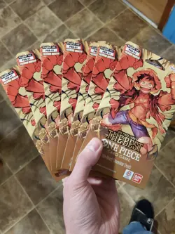 One Piece Sleeved Premium Booster Pack Lot Of 7 Packs PRB-01 English - Image 5