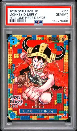 Monkey D. Luffy PSA10 2025 One Piece Japanese One Piece Day'25- #110 - Image 1