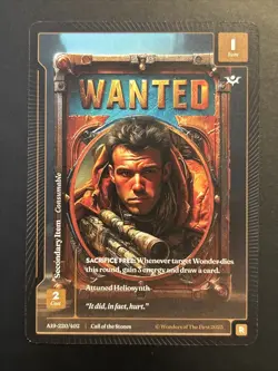 Wonders of the First Wanted Item Card Call of the Stones A19-220/402 Consumable - Image 1