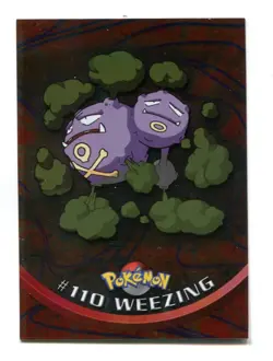Pokemon Topps 2000 TV Animation Series 2 Foil Card #110 Weezing - Image 1