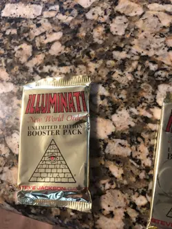 Illuminati New World Order Unlimited Booster Pack 7 Sealed Packs 16 Cards/Pack - Image 2