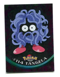 Pokemon Topps 2000 TV Animation Series 2 Foil Card #114 Tangela - Image 1