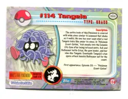 Pokemon Topps 2000 TV Animation Series 2 Foil Card #114 Tangela - Image 2
