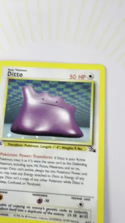 Ditto 3/62 1st Edition Holo Rare Fossil WOTC Pokemon Card NM/LP ✨ - Image 2