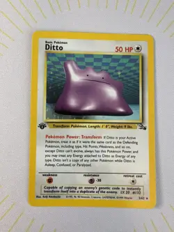Ditto 3/62 1st Edition Holo Rare Fossil WOTC Pokemon Card NM/LP ✨ - Image 4