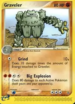 Pokemon Card - Dragon 29/97 - GRAVELER (uncommon) - NM - Image 1