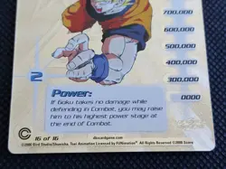 GOKU SILVER HOLO FOIL CARD DRAGON BALL Z #192 16/16 SCORE 2000 - Image 3