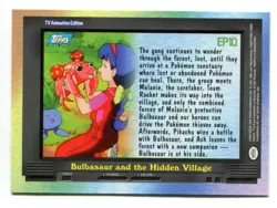 Pokemon Topps 2000 TV Animation Series 2 Foil Card #EP10 - Image 2