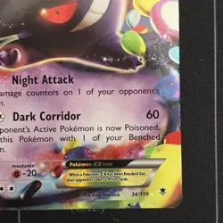 Pokemon Gengar EX 34/119 XY Phantom Forces Full Art Ultra Rare Holo Card-NM - Image 5