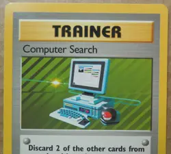 Computer Search 71/102 Rare Non-Holo Base Set Pokemon Trainer Card NM/LP - Image 2