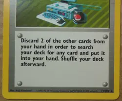 Computer Search 71/102 Rare Non-Holo Base Set Pokemon Trainer Card NM/LP - Image 3
