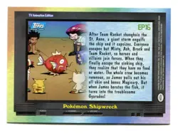 Pokemon Topps 2000 TV Animation Series 2 Foil Card #EP16 - Image 2
