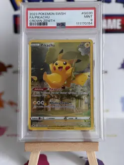Pokemon Pikachu TCG Crown Zenith Galarian Gallery Holo Card GG30/GG70 PSA 9 Mint - Image 1