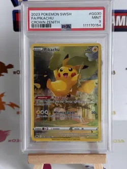 Pokemon Pikachu TCG Crown Zenith Galarian Gallery Holo Card GG30/GG70 PSA 9 Mint - Image 3