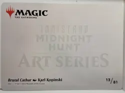 Brutal Cathar - GOLD STAMPED ART CARD - Magic the Gathering MTG Nice! - Image 2