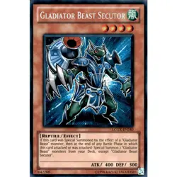 Gladiator Beast Secutor LCGX-EN240 Yu-Gi-Oh! Card Secret Rare Unlimited Edition - Image 1
