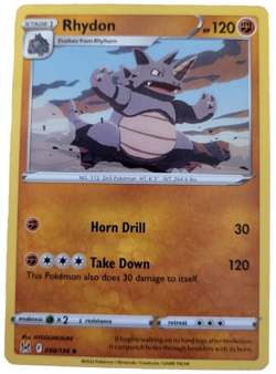 Rhydon Pokemon TCG Trading Card 090/196 - Image 1