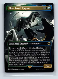 Universes Beyond: Jurassic World Collection #8 Blue, Loyal Raptor (Borderless) - Image 1