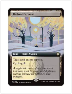 1x Umbral Expanse, Secrets of Strixhaven, Extended Art, Magic MTG NM - Image 1