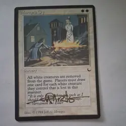 Gold Signed Martyr's Cry LP The Dark Artist Jeff Menges MTG Magic Reserved List! - Image 1