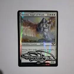MTG FOIL Akroma, Angel of Wrath SHADOW SIGNED BY TERESE NIELSEN - Image 1