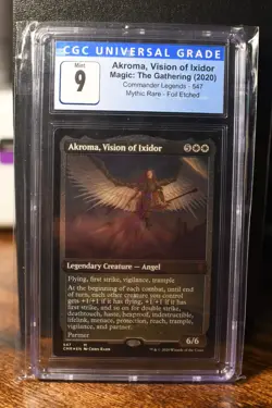MTG - Akroma, Vision of Ixidor - Comm Legend - Mythic Rare - Foil Etched - CGC 9 - Image 2