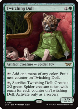 Twitching Doll (Foil) - Promo Pack: Duskmourn: House of Horror (PPDSK) - Image 1