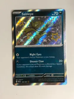 Pokemon TCG Paldean Fates Shiny Sableye 184/091 Near Mint - Image 1