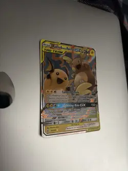 2019 Pokemon Sun & Moon Cosmic Eclipse Raichu Alolan Raichu GX FA #54/236 NM - Image 2