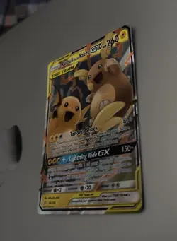 2019 Pokemon Sun & Moon Cosmic Eclipse Raichu Alolan Raichu GX FA #54/236 NM - Image 3