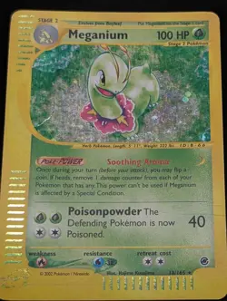 Meganium 018/165 Expedition Base Set Holo Rare Pokemon TCG Nintendo e-reader MP - Image 3