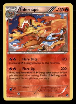Infernape 20/114 Holo Rare Steam Siege Pokemon Reverse Holo Near Mint - Image 1