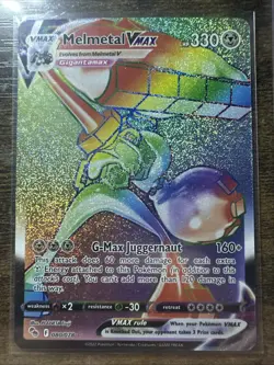 Melmetal VMAX 080/078, Pokemon GO, Full Art Rainbow Holo, Pokemon TCG, NM - Image 1