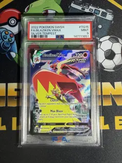 2022 POKEMON SWORD & SHIELD SILVER TEMPEST #TG15 FULL ART/BLAZIKEN VMAX PSA 9 - Image 1