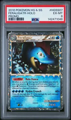 2010 POKEMON HEARTGOLD & SOULSILVER PROMO #HGSS07 FERALIGATR-HOLO PSA 6 - Image 1