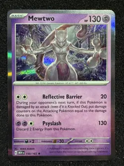 Mewtwo 150/165 Holo Rare Scarlet & Violet 151 Pokemon Near Mint NM - Image 2