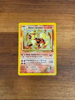 Pokemon Gym Challenge Blaine's Arcanine 1/132 Holo HP - Image 1