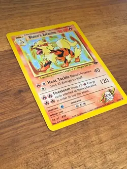 Pokemon Gym Challenge Blaine's Arcanine 1/132 Holo HP - Image 2